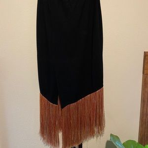 NWT Zara fringe pencil skirt